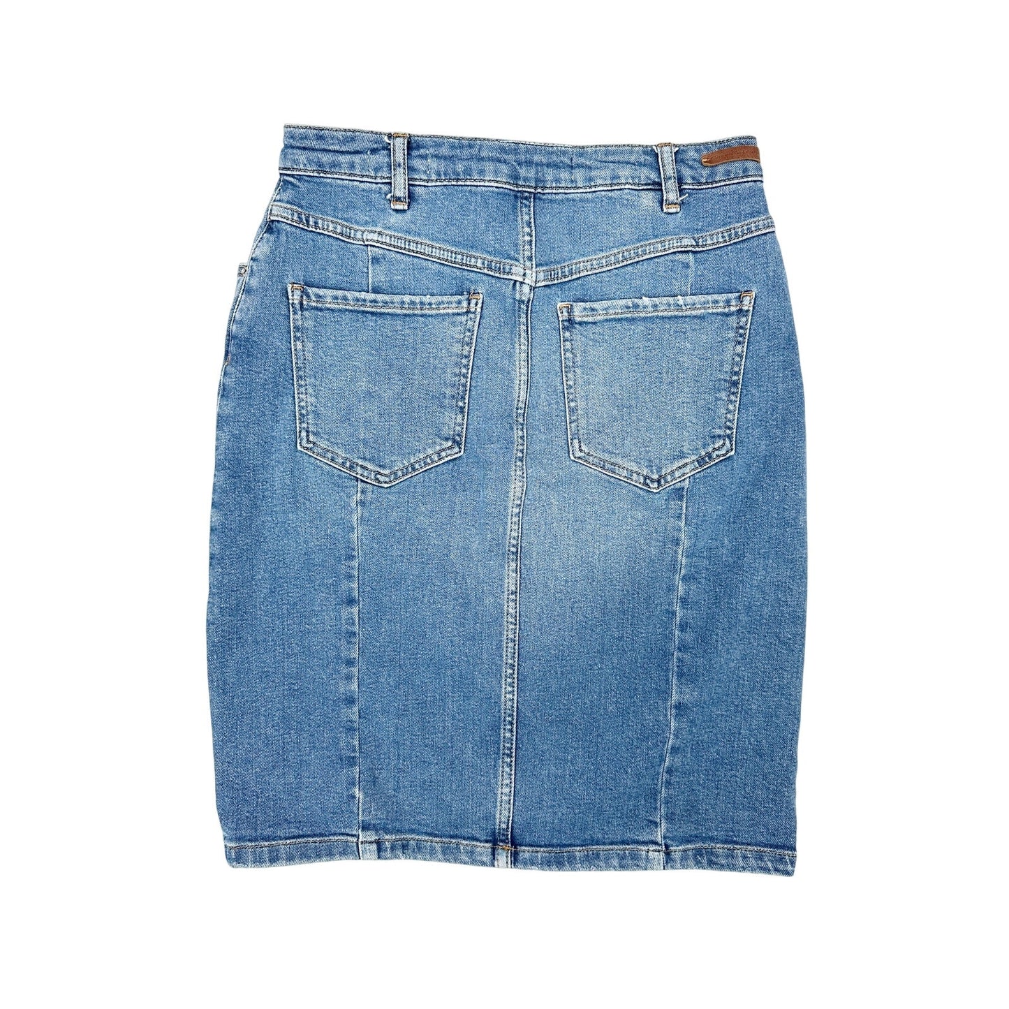 Anthropologie Pilcro and The Letterpress blue denim Pencil skirt womens 4 small