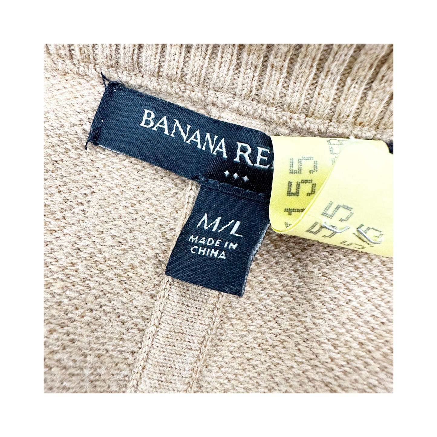 Banana Republic Factory camel Mock Neck Poncho sweater M / L medium large