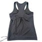 Athleta dark gray Tank Top women's SMALL drawstring waist athleisure workout