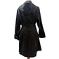 London Fog black belted Trench Coat women's 1X removable hood jacket outerwear