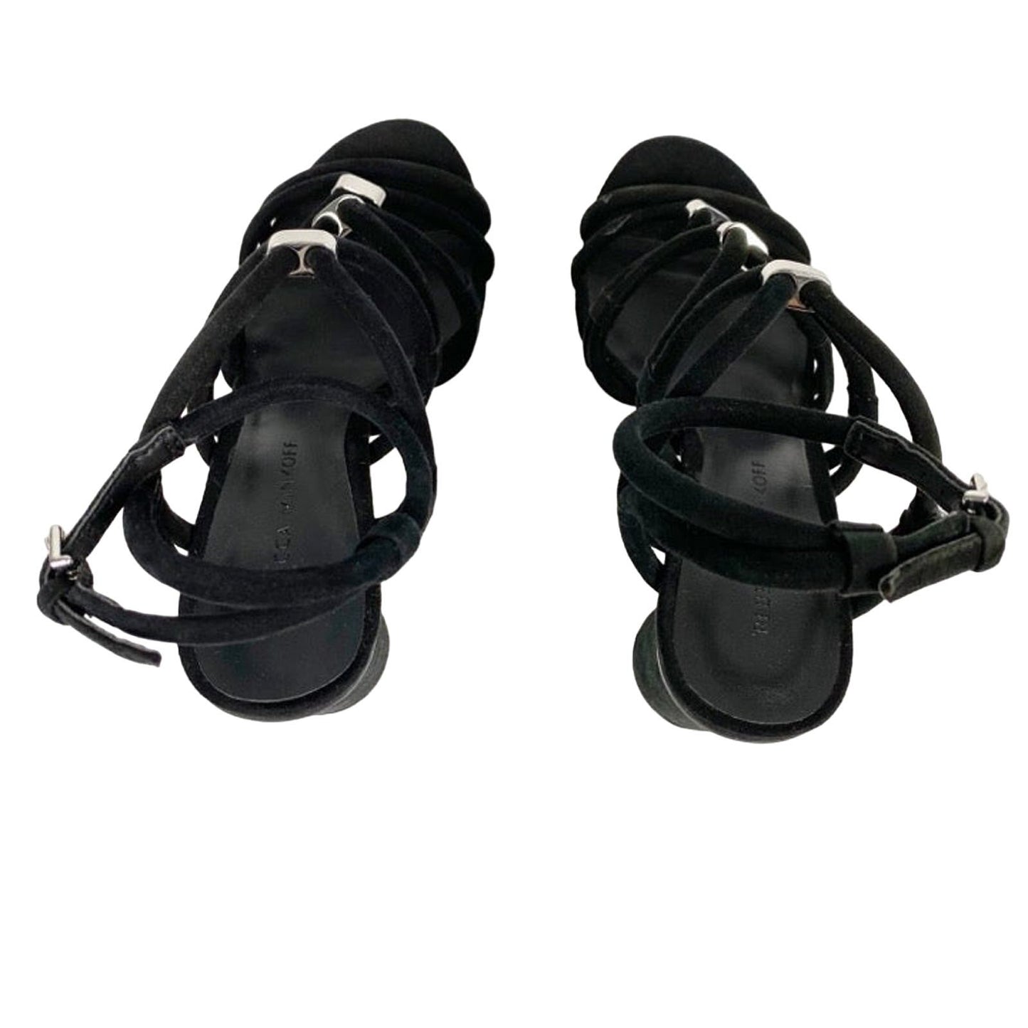 Rebecca Minkoff black Apolline Strappy heeled Sandals shoes size 7 M new $158