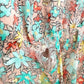 Buddy Love Colette floral Maxi Dress women's MEDIUM teal gold peach flowers NEW