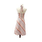 Ann Taylor striped Halter Dress women's size 2 small earth tones white peach
