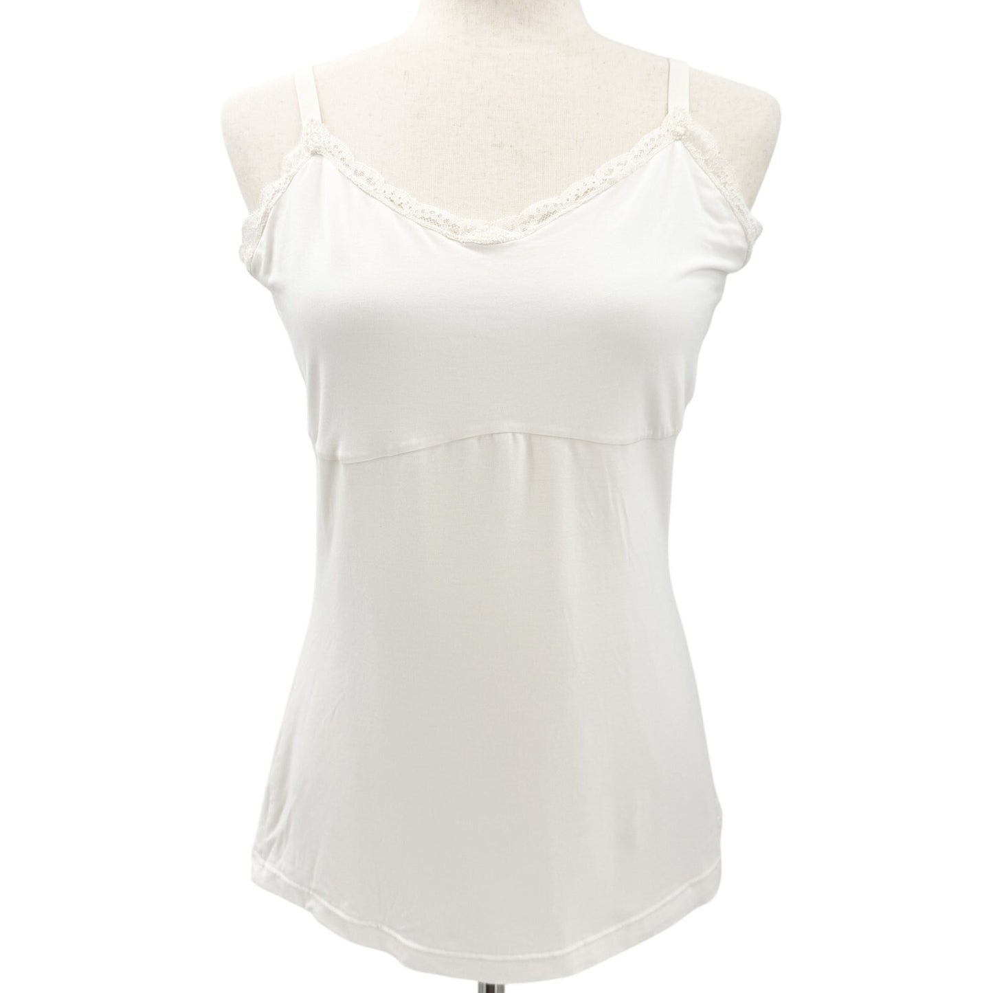 Maidenform Comfort Devotion soft white Camisole Tank Top women's 2XL lace trim