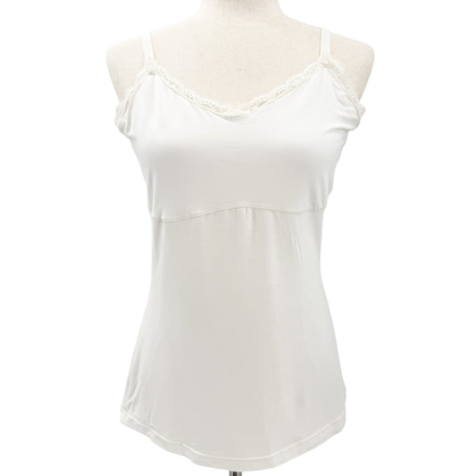 Maidenform Comfort Devotion soft white Camisole Tank Top women's 2XL lace trim
