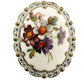 vintage oval white Western Germany flower bunch BROOCH floral jewelry pin