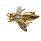 vintage brown & yellow gold Wasp Brooch flying insect jewelry pin made in Korea