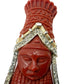 vintage Marcel Boucher burgundy & gold Asian figure BROOCH costume jewelry pin