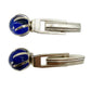 vintage silver & cobalt blue sphere stone Cuff Links cufflinks jewelry