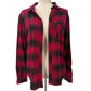 Rails red & black plaid Flannel button down Shirt women's SMALL