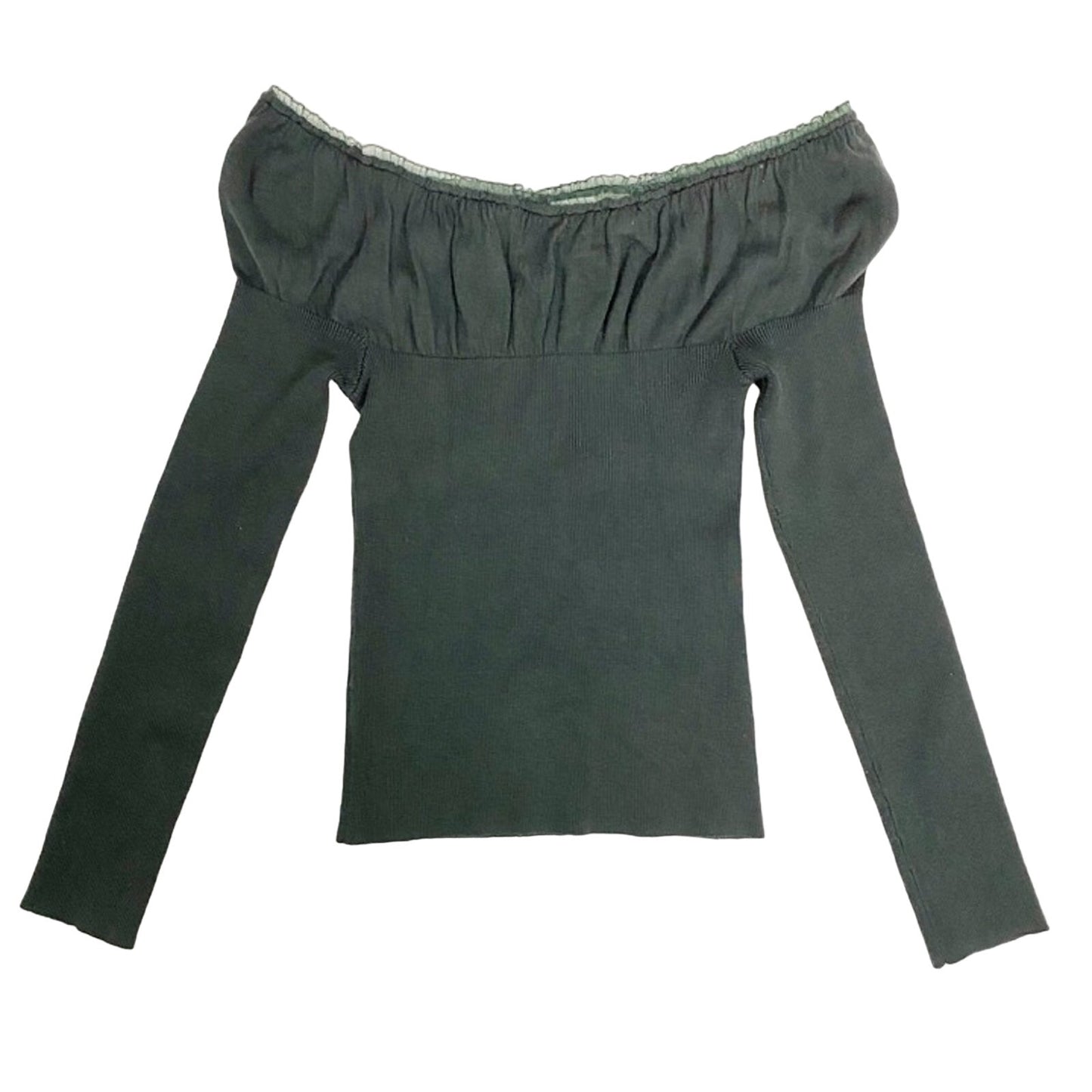 Ivy Jane dark gray fitted sweater top women's S small designer sample