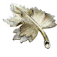 vintage Sarah Coventry gold silver Maple Leaf brooch jewelry *missing pin repair