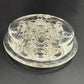 vintage 3.5" clear glass Flower Frog with 11 stem holes for floral arrangements