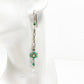 handmade silver turquoise crystal dangling EARRINGS jewelry NEW vintage beads