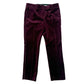 Ann Taylor dark plum Velvet Trousers Pants women's 2 small Devin Fit dressy