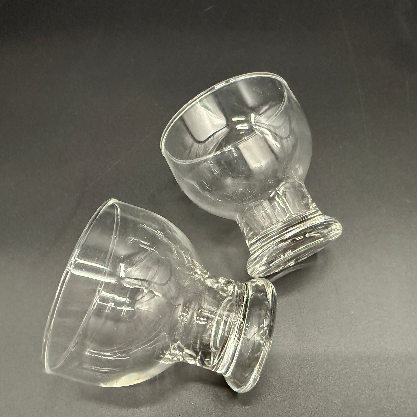 vintage pair Homestead Tumbler Glasses Federal Glass 4oz clear cups MCM cocktail