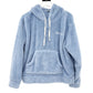 Hurley baby blue Wubby hooded Pullover Hoodie women's LARGE soft teddy fleece