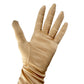 vintage champagne satin Stretchies Dress Gloves women's SMALL elbow length