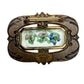 vintage Pididdly Links Flowers in Glass prism metal BROOCH floral jewelry pin