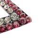 vintage pink & clear rhinestones diamond-shaped BROOCH jewelry pin