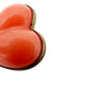 vintage antique gold & peachy orange heart BROOCH jewelry pin