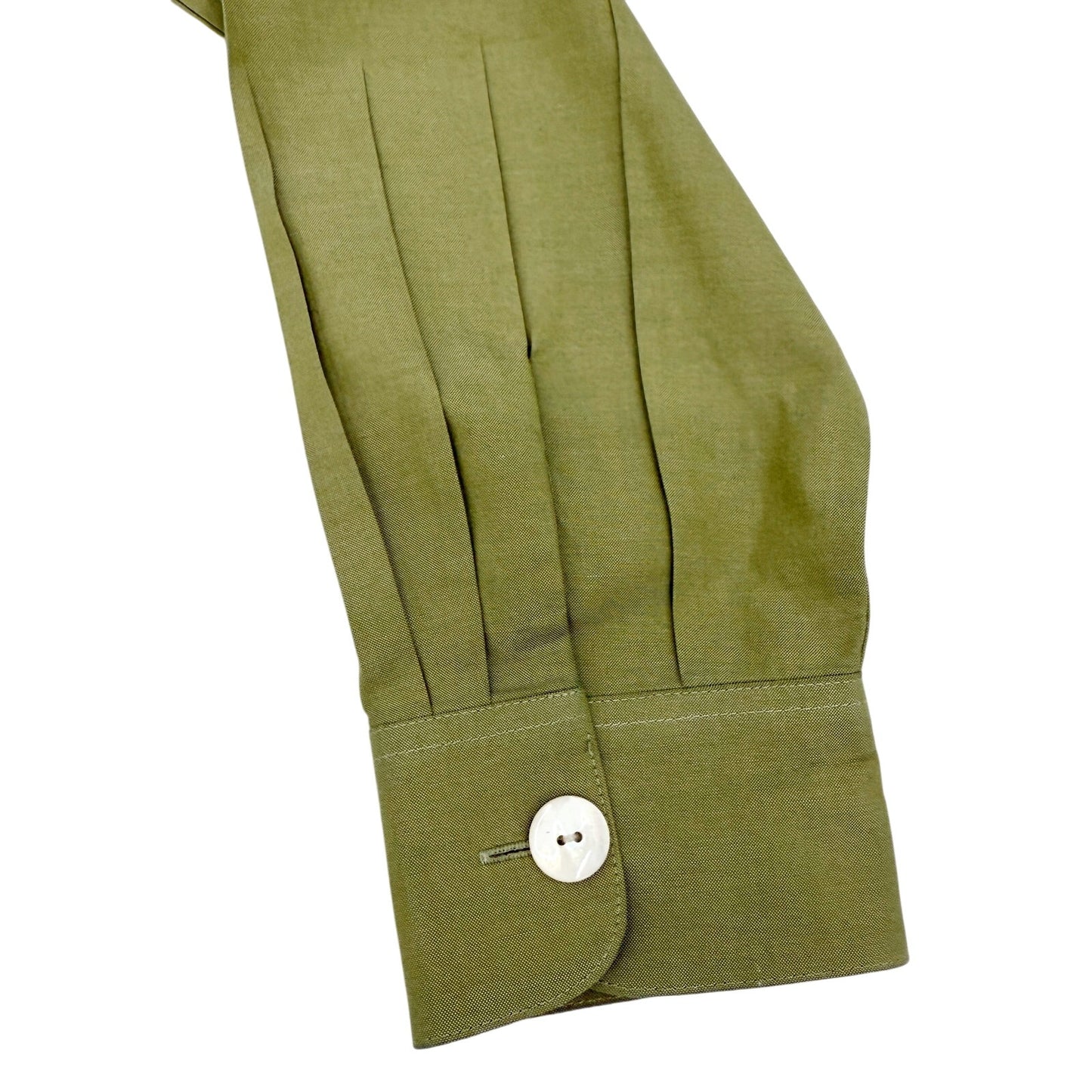 Coldwater Creek sage green Button Down Top blouse women's MEDIUM work office