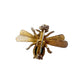 vintage gold Flying Bug BROOCH insect costume jewelry pin turquoise cabochon