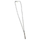 Bellaforma Jewelry silver tone metal Bar Pendant Necklace 18" long chain