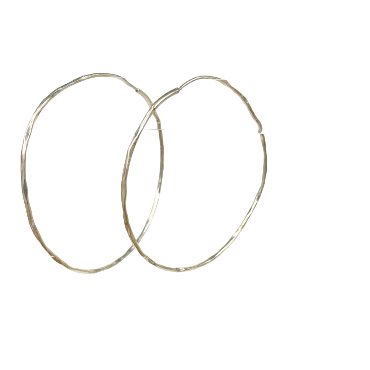large 2.5" diameter silver tone metal hoop EARRINGS fashion jewelry