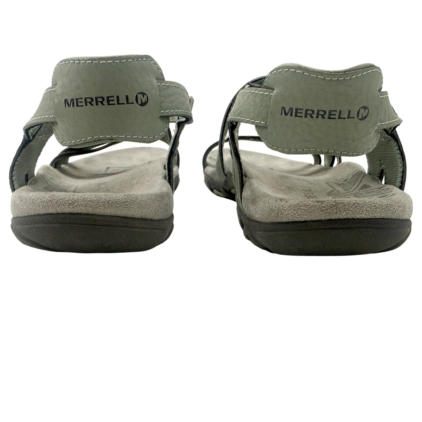 Merrell Sandspur Rose Leather blue dove Sandals women's 10 shoes casual straps