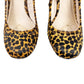 Vince Camuto brown Elmay 2 Wedge Heels leopard calf hair print shoes size 8 B 38