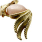 vintage gold & pink fish BROOCH fantail goldfish jewelry pin