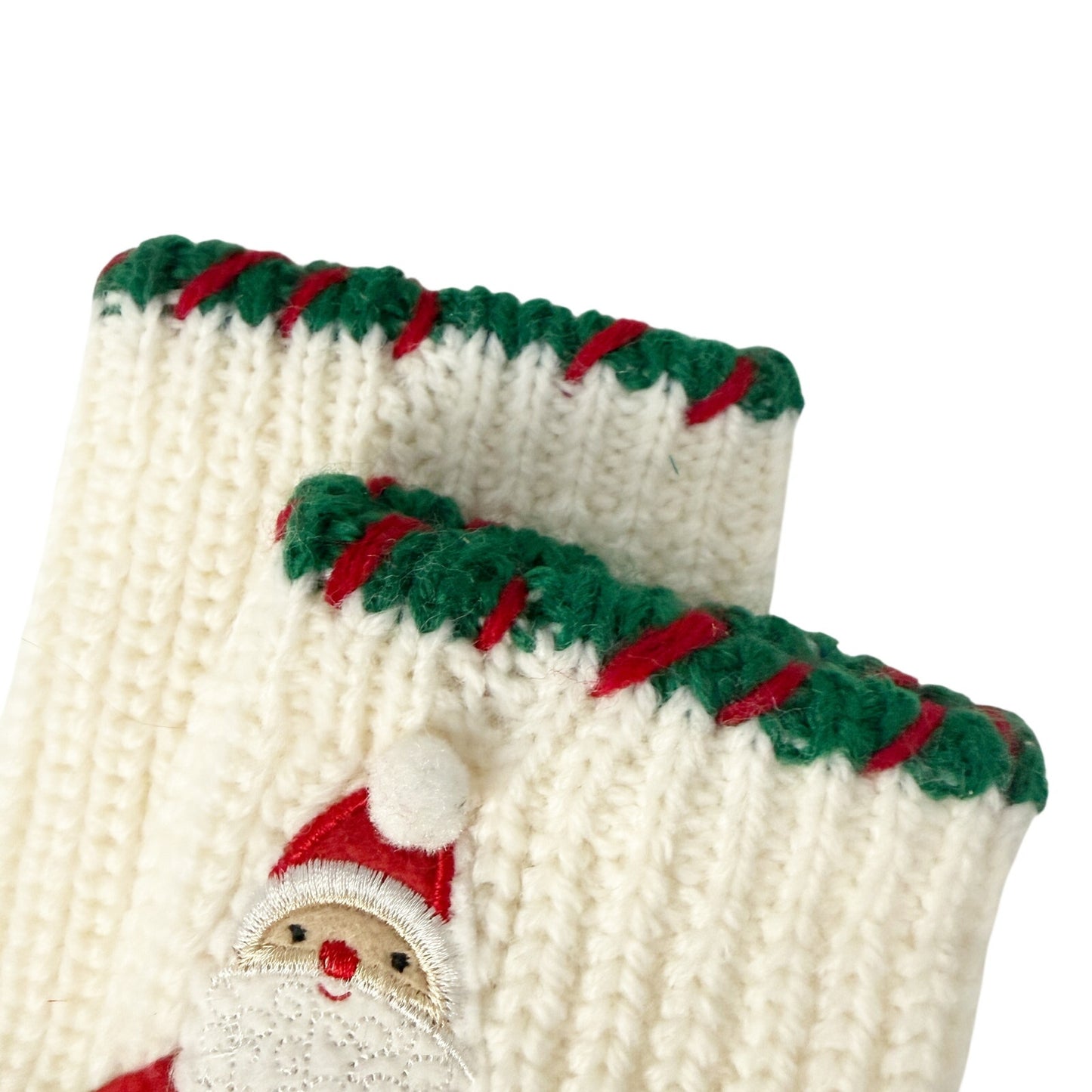 NEW white green red Santa Claus non-slip Slipper Socks Christmas holiday S/M
