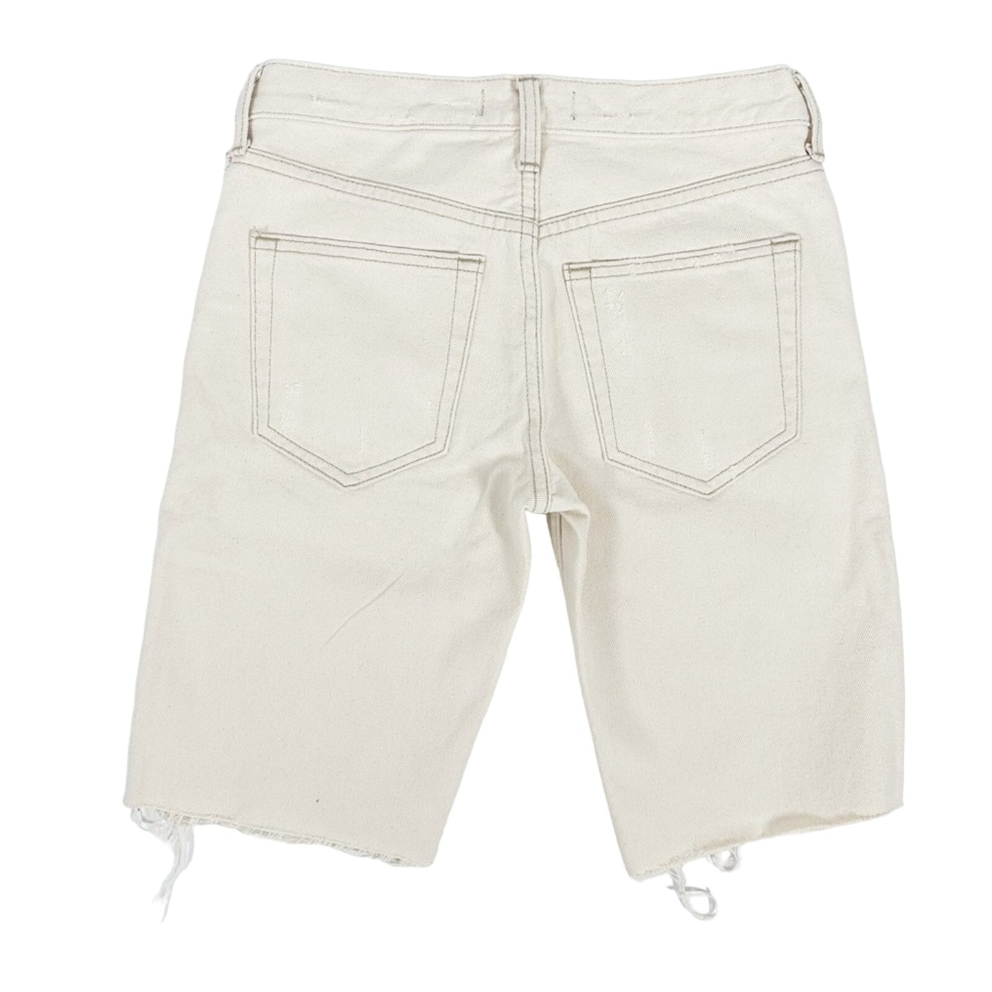 We The Free People ecru Caroline Cut Off denim SHORTS distressed size 24 new $88