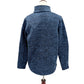 Lands' End dark blue heather 1/4 zip Fleece Pullover women's XL 18 jacket top