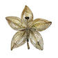 vintage silver wirework metal flower BROOCH costume jewelry pin wire wrap pearl