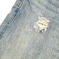Blank NYC distressed blue denim cuffed Shorts women's 25 small stretch fabric