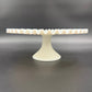 vintage Fenton white Hobnail Milk Glass round Cake Plate pedestal Stand 12.5"