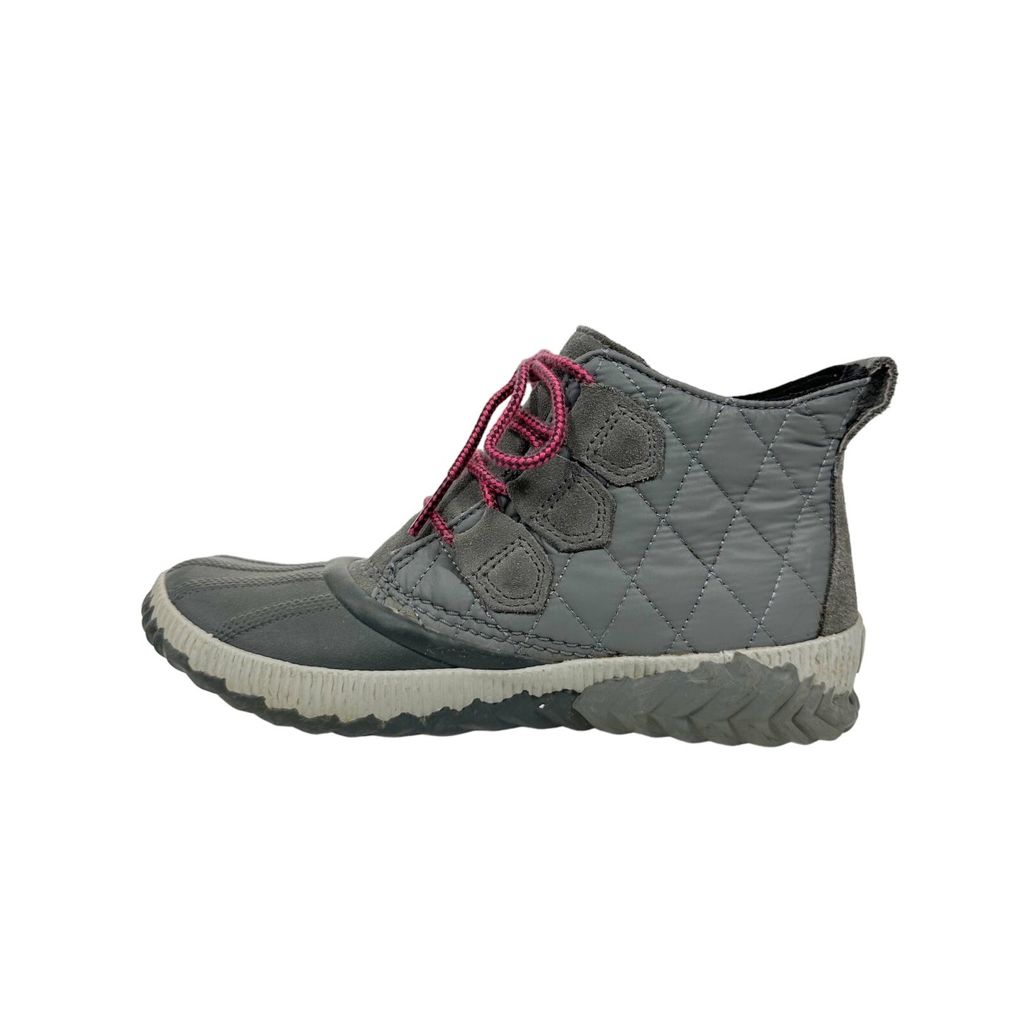 SOREL quilted gray Out N About waterproof low BOOTS size 7