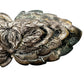 vintage silver tone metal leaf BROOCH cabbage leaves jewelry pin