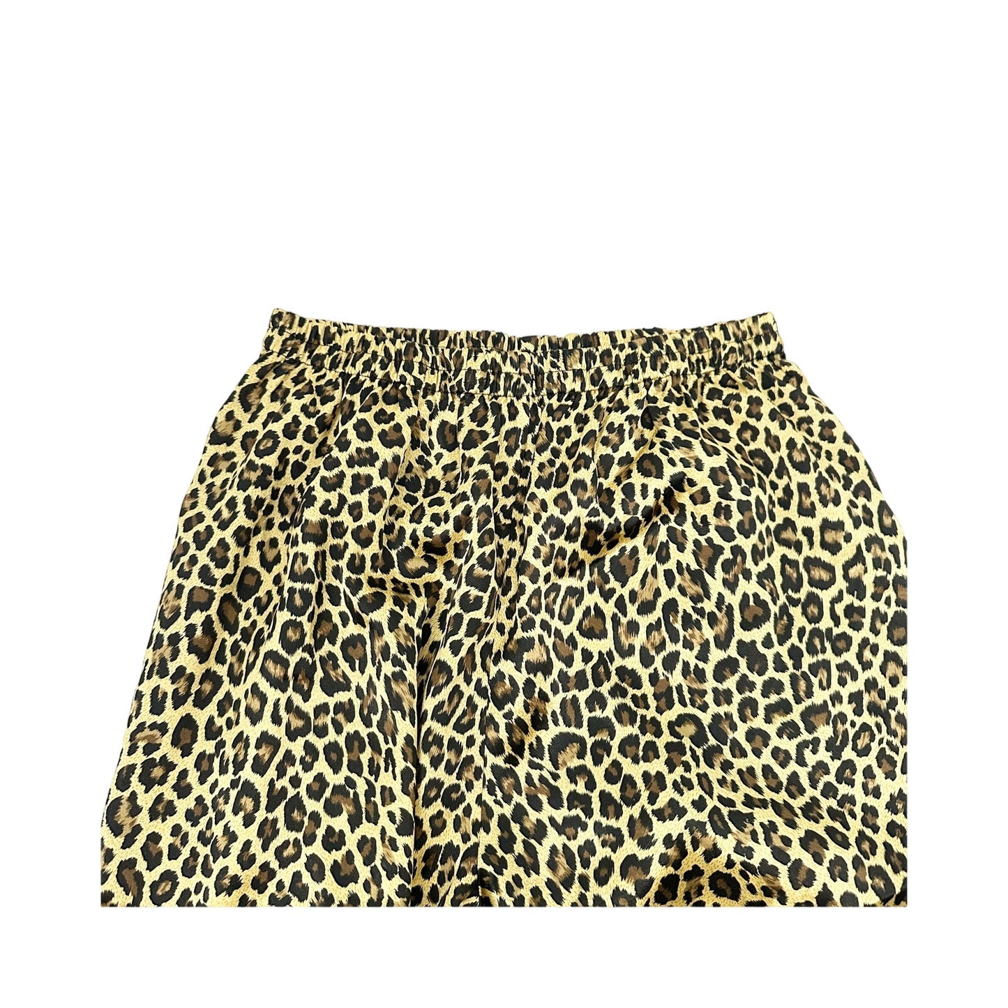 Victoria's Secret satin leopard Lounge Pajama Pants women's size SMALL wide leg