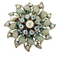 vintage rhinestones pearls pale blue stones BROOCH jewelry pin