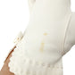 vintage white Fashion Dress Gloves women's SMALL wrist length bow scalloped cuff