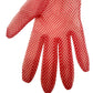 vintage red & white Ruffled sheer Fashion Dress Gloves women's 7.5 small medium