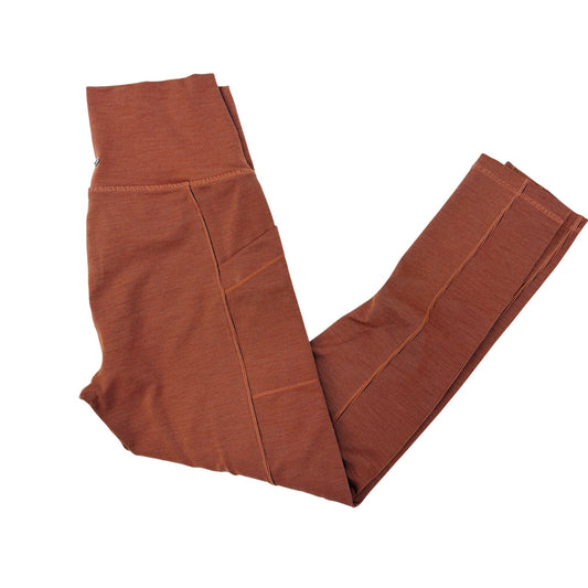 prAna terracotta orange Leggings women's MEDIUM full length pants w/ pockets