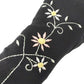 vintage Lillian Brasil black Fashion Dress Gloves womens SMALL floral embroidery