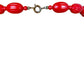 vintage 31" red strand of beads NECKLACE beaded costume jewelry