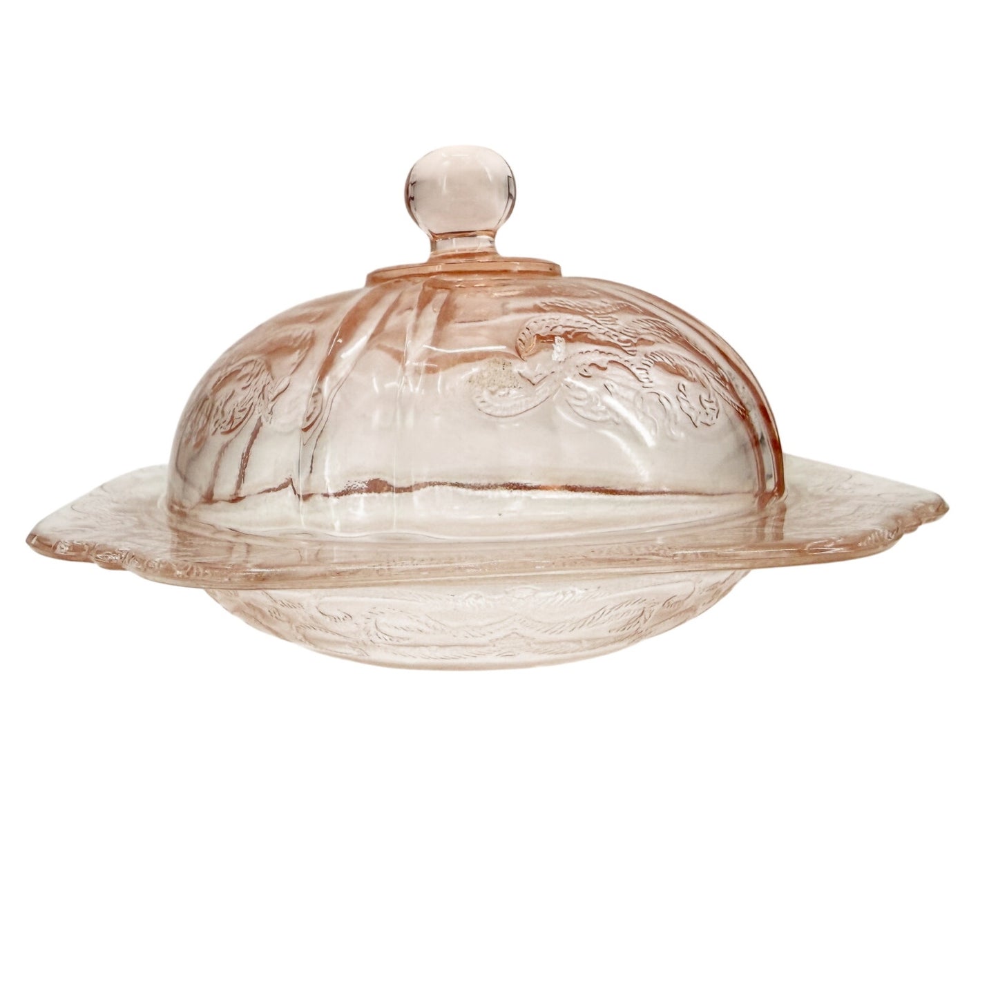 Recollection Pink Covered Butter Dish | Indiana Glass