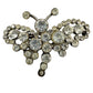vintage clear rhinestone encrusted butterfly BROOCH sparkly jewelry pin