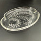 set of 4 vintage Federal Glass Homestead Snack Plates glassware serving dish